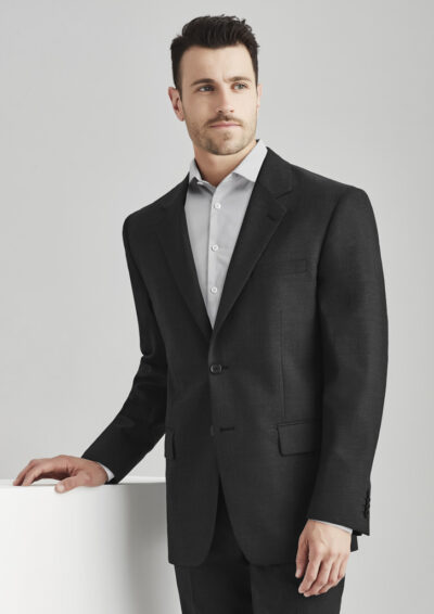 Mens Comfort Wool Stretch 2 Button Classic Jacket