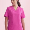 Womens Pink V-Neck Scrub Top
