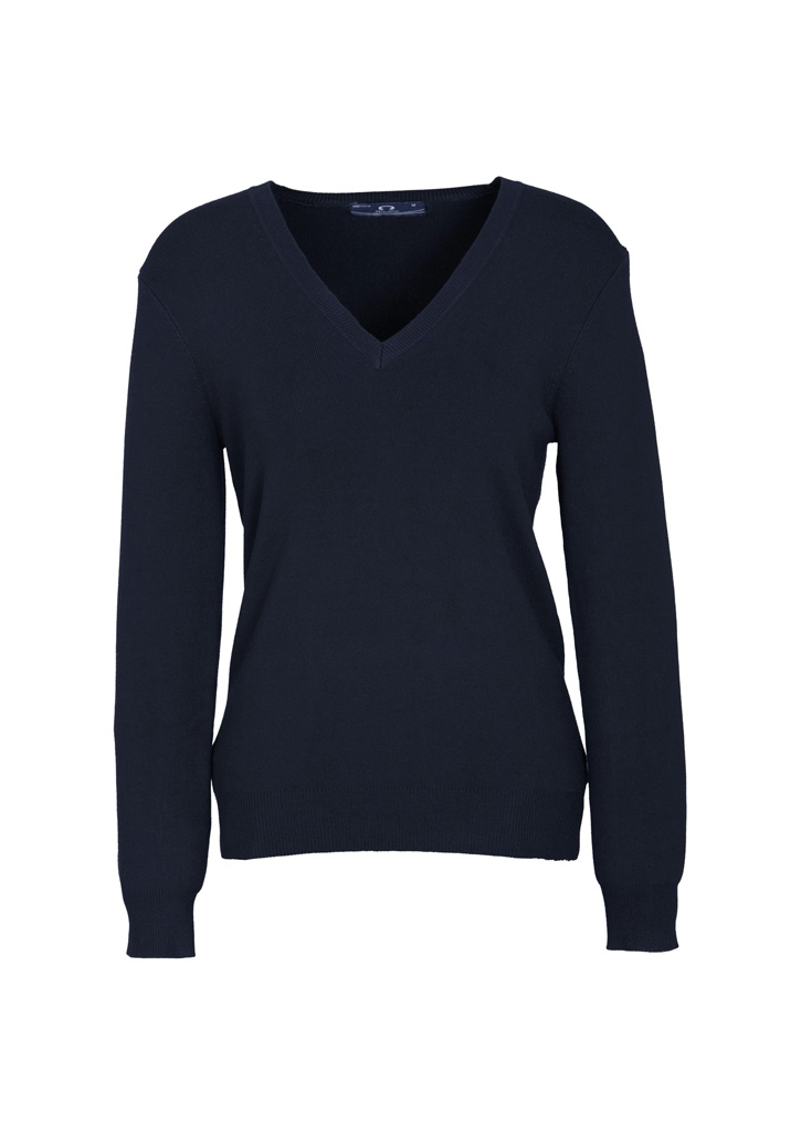 Womens V-Neck Knit Pullover 3 Womens V-Neck Knit Pullover