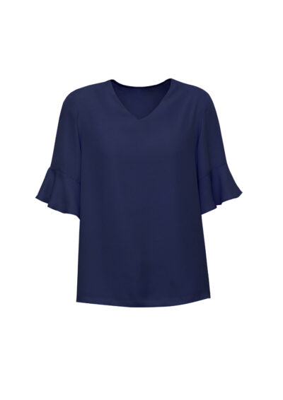 Womens Aria Fluted Sleeve Blouse 12 Womens Aria Fluted Sleeve Blouse - Image 4