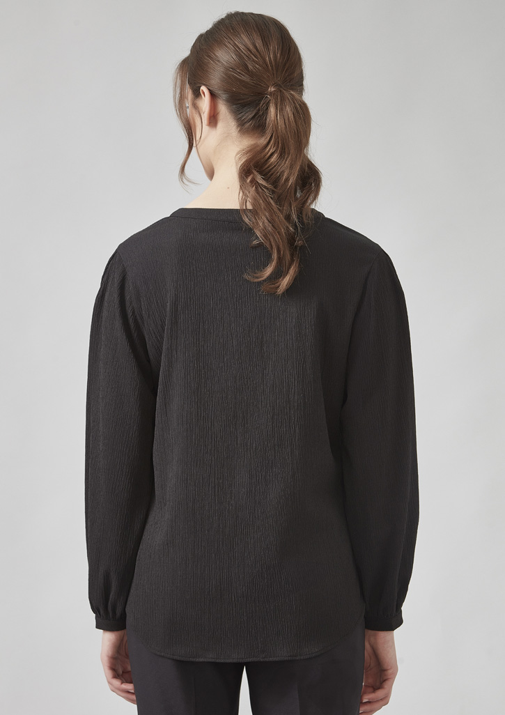 Womens Ruche Long Sleeve Blouse 8 Womens Ruche Long Sleeve Blouse - Image 6
