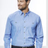 Mens Chambray Long Sleeve Shirt 2 SH112 Talent ChambrayBlue 01 Aa95Nx6 9