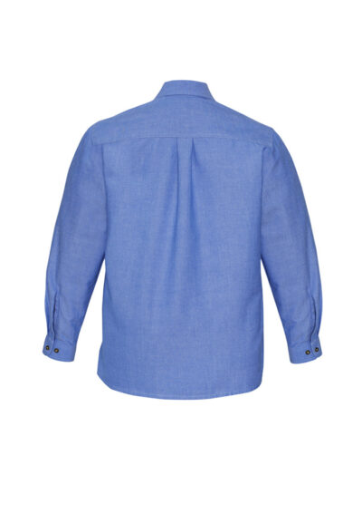 Mens Chambray Long Sleeve Shirt 7 Mens Chambray Long Sleeve Shirt - Image 3