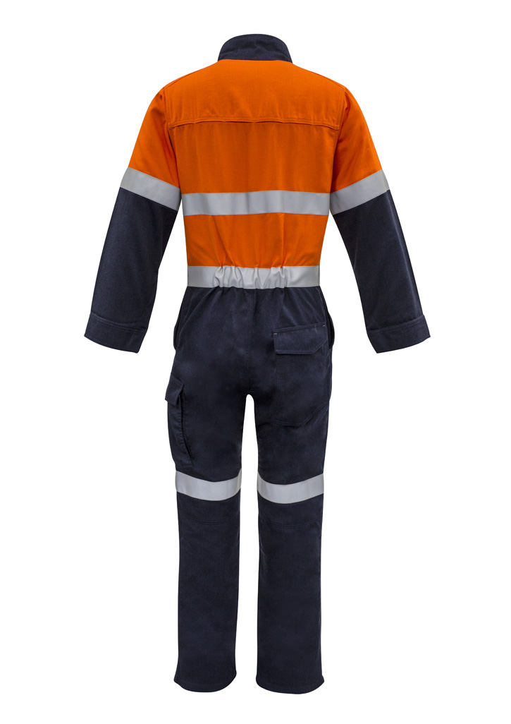 Mens Orange Flame Overall - Hoop Taped 6 Mens Orange Flame Overall - Hoop Taped - Image 4