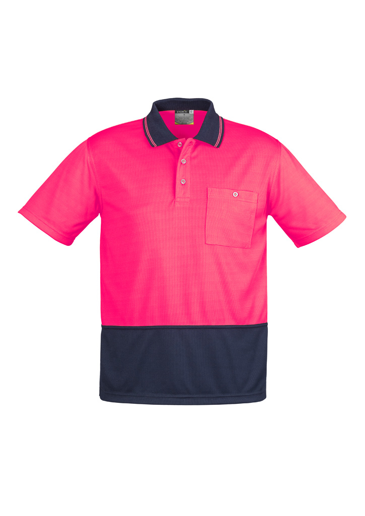 Unisex Hi Vis Basic Short Sleeve Polo 7 Unisex Hi Vis Basic Short Sleeve Polo - Image 5