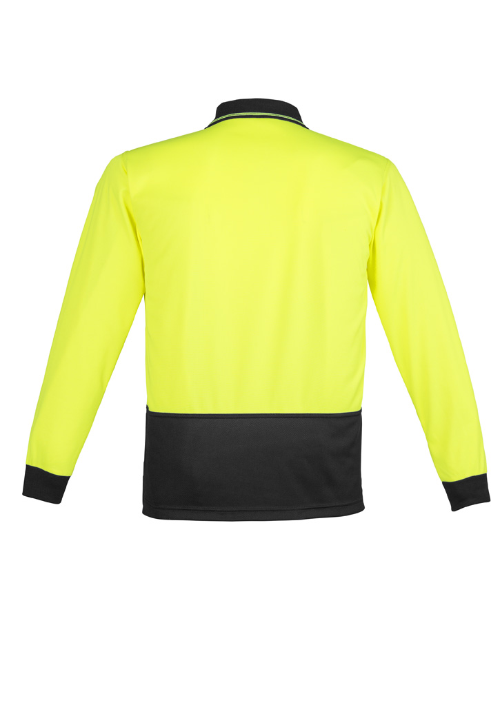 Unisex Hi Vis Basic Long Sleeve Polo 6 Unisex Hi Vis Basic Long Sleeve Polo - Image 4