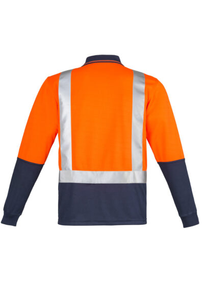 Alternative view of Mens Hi Vis Spliced Long Sleeve Polo - Shoulder Taped