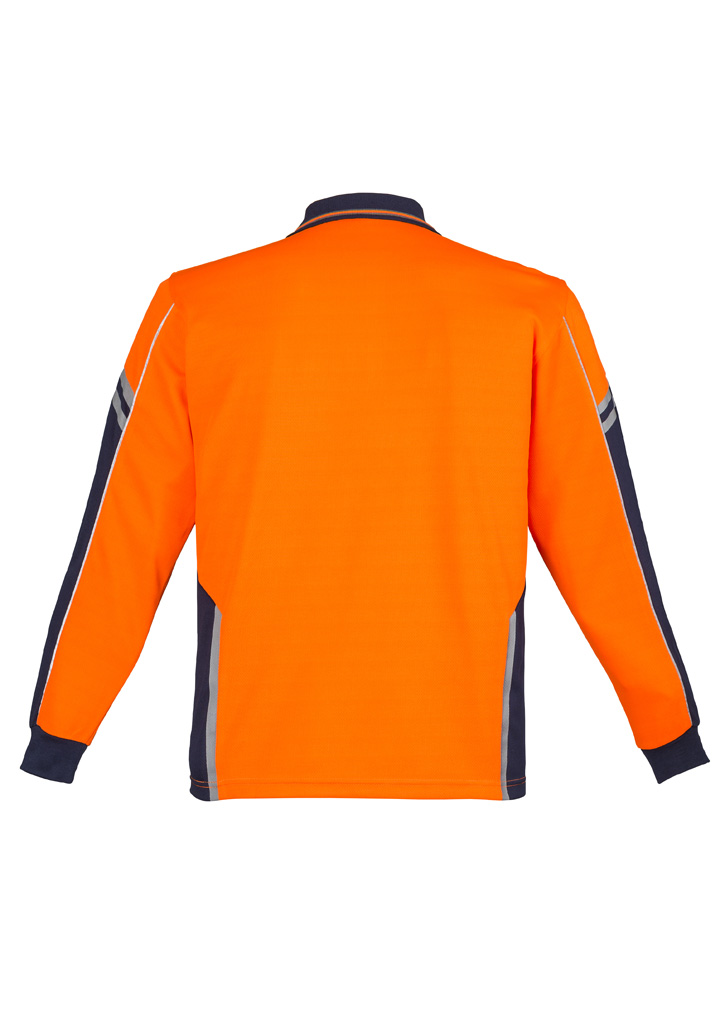 Mens Hi Vis Squad Long Sleeve Polo 5 Mens Hi Vis Squad Long Sleeve Polo - Image 3
