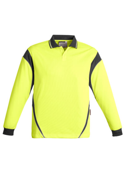 Mens Hi Vis Aztec Long Sleeve Polo - Image 8