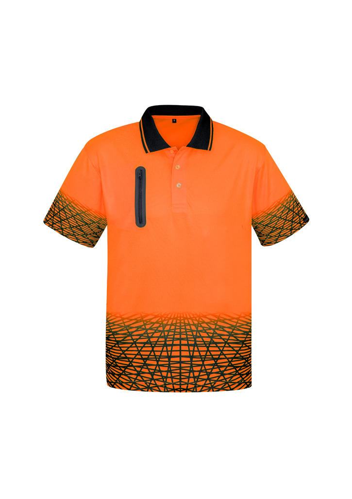 Mens Hi Vis Tracks Short Sleeve Polo 10 Mens Hi Vis Tracks Short Sleeve Polo - Image 8