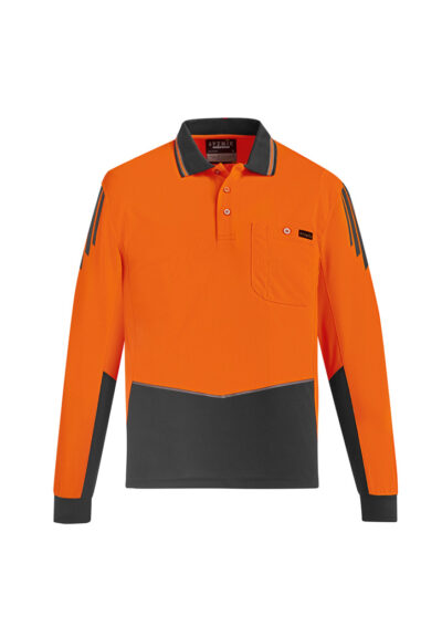 Mens Hi Vis Flux Long Sleeve Polo 27 Mens Hi Vis Flux Long Sleeve Polo - Image 8