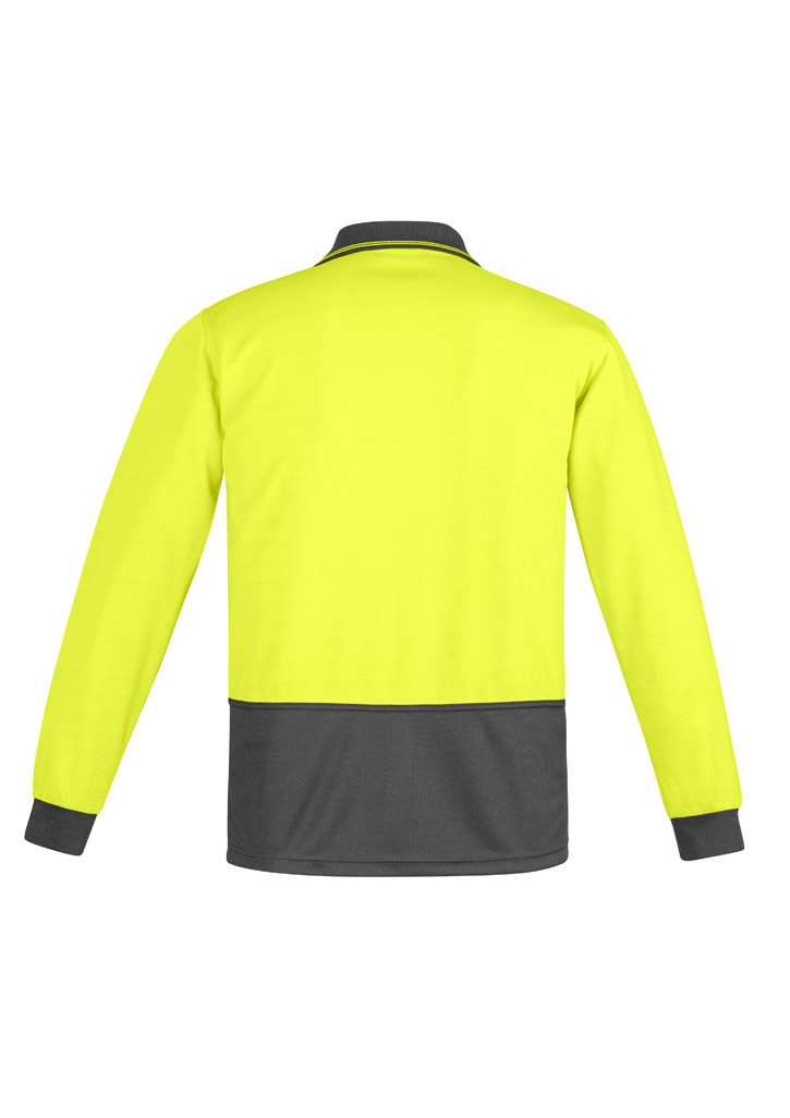 Mens Hi Vis Comfort Back Long Sleeve Polo 6 Mens Hi Vis Comfort Back Long Sleeve Polo - Image 4