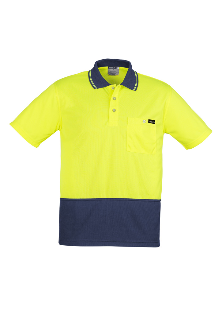 Mens Hi Vis Comfort Back Short Sleeve Polo 5 Mens Hi Vis Comfort Back Short Sleeve Polo - Image 3