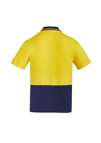 Alternative view of Mens Hi Vis Cotton Short Sleeve Polo