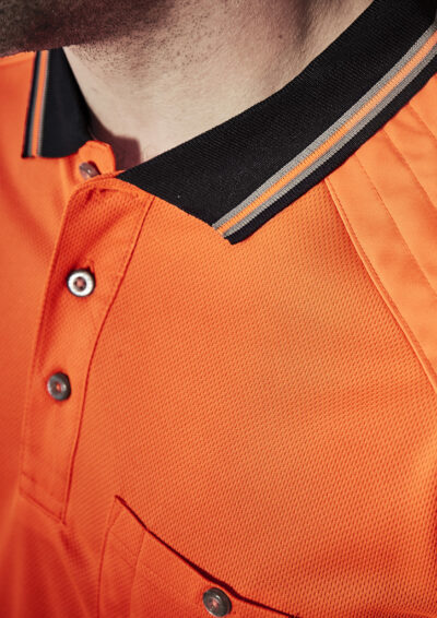Mens Hi Vis Reinforced Squad Short Sleeve Polo 11 Mens Hi Vis Reinforced Squad Short Sleeve Polo - Image 4