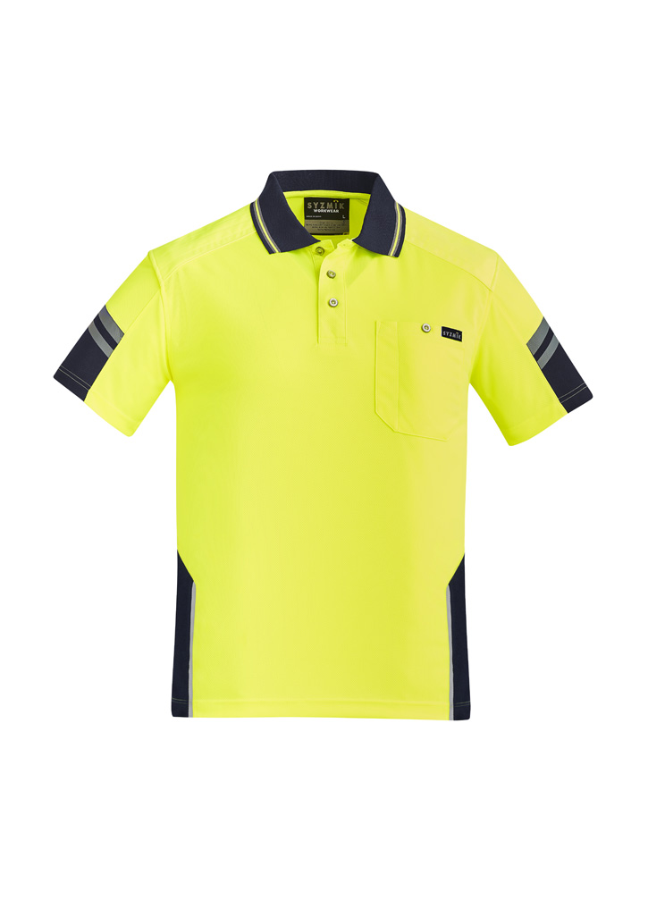 Mens Hi Vis Reinforced Squad Short Sleeve Polo 4 Mens Hi Vis Reinforced Squad Short Sleeve Polo - Image 2