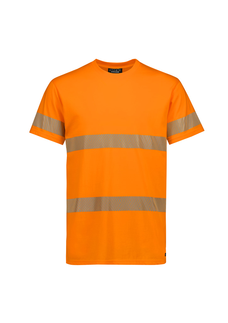 Mens Hi Vis Segmented Tape Cotton Tee Shirt 8 Mens Hi Vis Segmented Tape Cotton Tee Shirt - Image 6