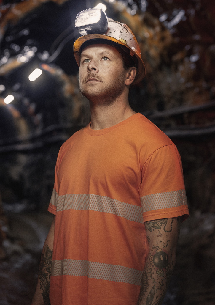 Mens Hi Vis Segmented Tape Cotton Tee Shirt 5 Mens Hi Vis Segmented Tape Cotton Tee Shirt - Image 3