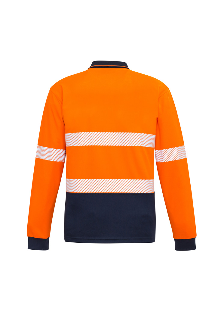 Unisex Hi Vis Segmented Tape Long Sleeve Polo 8 Unisex Hi Vis Segmented Tape Long Sleeve Polo - Image 6
