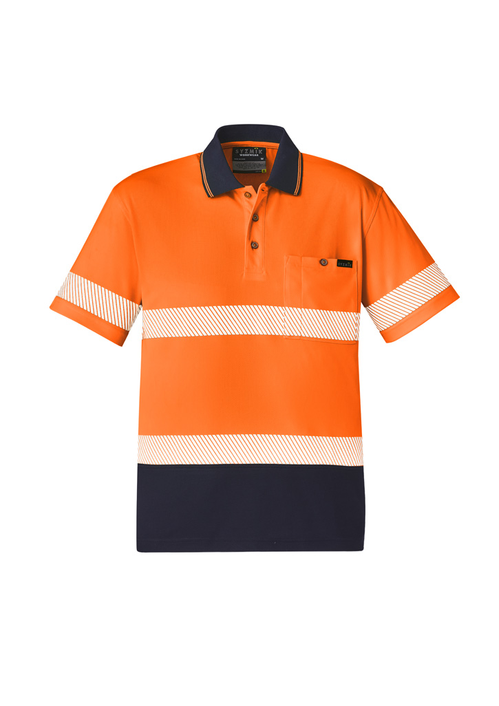 Unisex Hi Vis Segmented Tape Short Sleeve Polo 5 Unisex Hi Vis Segmented Tape Short Sleeve Polo - Image 3