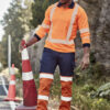 Mens TTMC-W23 Segmented Tape Long Sleeve Polo 2 ZH540 aTalent Orange Navy 01 3tnLDYN 11