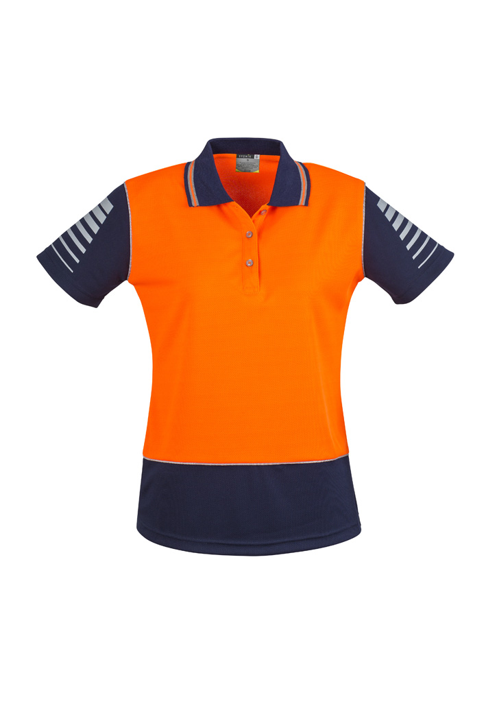 Womens Hi Vis Zone Short Sleeve Polo 5 Womens Hi Vis Zone Short Sleeve Polo - Image 3