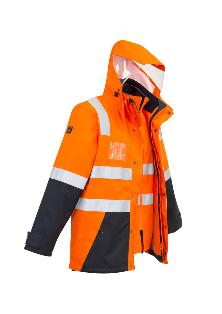 Mens Hi Vis 4 In 1 Waterproof Jacket 3 Mens Hi Vis 4 In 1 Waterproof Jacket