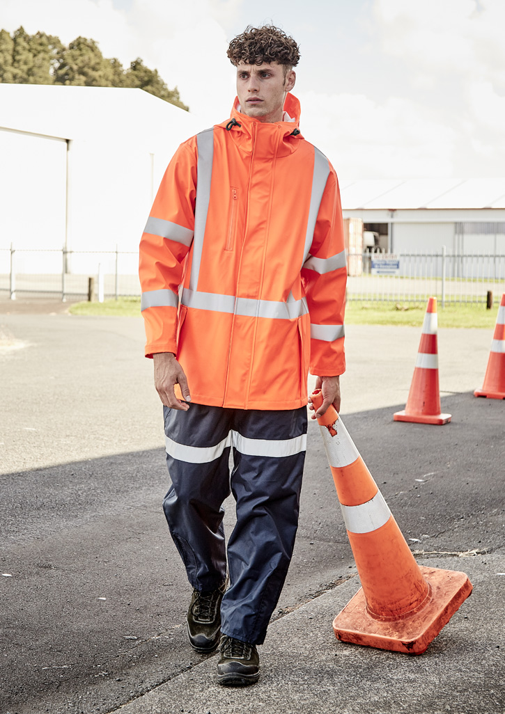 Mens TTMC-W23 Hi Vis X Back Heavy Duty Waterproof Jacket 7 Mens TTMC-W23 Hi Vis X Back Heavy Duty Waterproof Jacket - Image 5