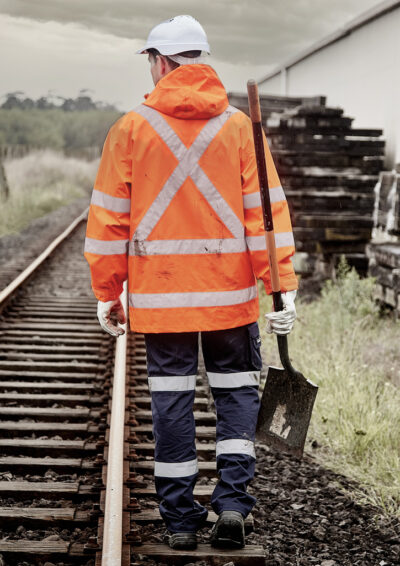 Alternative view of Mens TTMC-W23 Hi Vis X Back Ultralite Waterproof Jacket