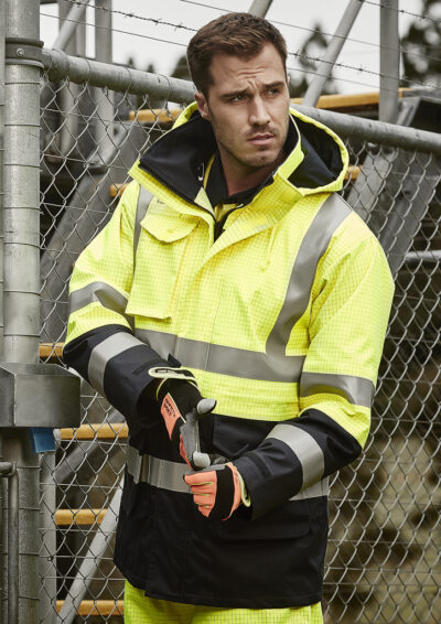 Mens Orange Flame Arc Rated Antistatic Waterproof Jacket 16 Mens Orange Flame Arc Rated Antistatic Waterproof Jacket - Image 5