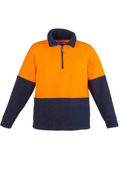 Unisex Hi Vis 1/2 Zip Polar Fleece Pullover 10 Unisex Hi Vis 1/2 Zip Polar Fleece Pullover - Image 4