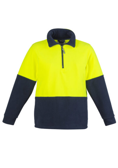 Alternative view of Unisex Hi Vis 1/2 Zip Polar Fleece Pullover