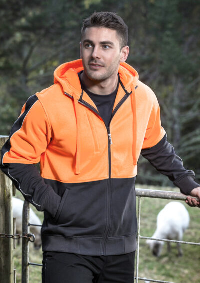 Unisex Hi Vis Full Zip Hoodie 26 Unisex Hi Vis Full Zip Hoodie - Image 9