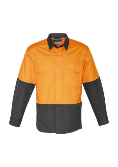 Mens Rugged Cooling Hi Vis Long Sleeve Shirt - Image 3