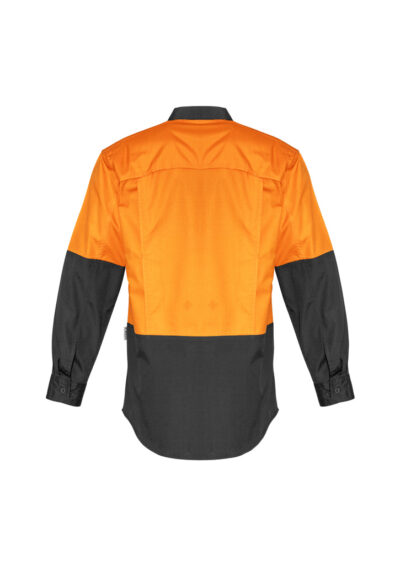 Mens Rugged Cooling Hi Vis Long Sleeve Shirt - Image 4