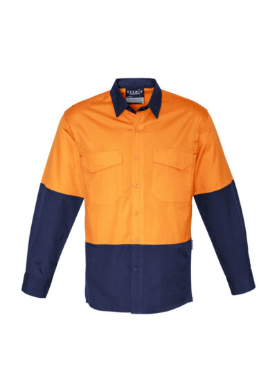 Mens Rugged Cooling Hi Vis Long Sleeve Shirt - Image 5