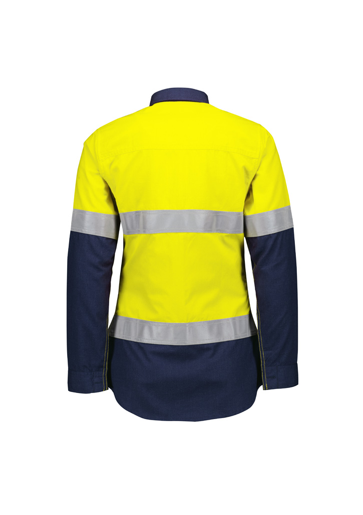 Womens Orange Flame Lightweight Ripstop Taped Shirt 9 Womens Orange Flame Lightweight Ripstop Taped Shirt - Image 7