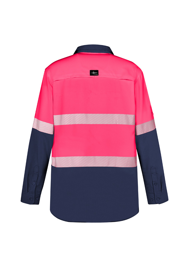 Mens Hi Vis Outdoor Segmented Tape Long Sleeve Shirt 5 Mens Hi Vis Outdoor Segmented Tape Long Sleeve Shirt - Image 3