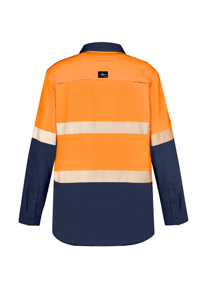 Mens Hi Vis Outdoor Segmented Tape Long Sleeve Shirt 8 Mens Hi Vis Outdoor Segmented Tape Long Sleeve Shirt - Image 6