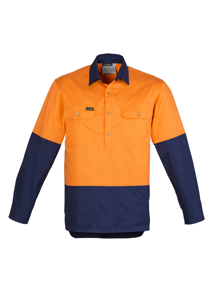 Mens Closed Front Long Sleeve Shirt 3 Mens Closed Front Long Sleeve Shirt