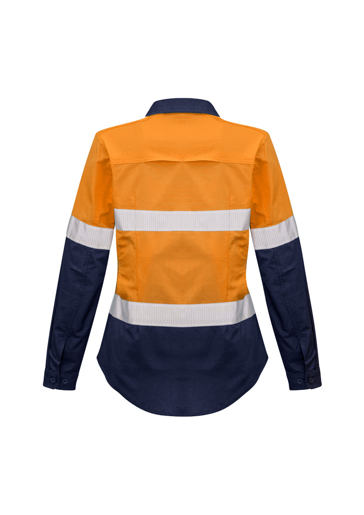 Womens Rugged Cooling Hi Vis Taped Long Sleeve Shirt 5 Womens Rugged Cooling Hi Vis Taped Long Sleeve Shirt - Image 3