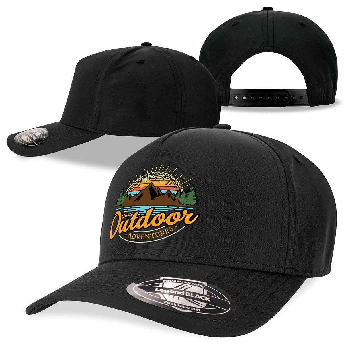 A-FRAME SPORT SNAP BACK CAP - BLACK 3 A-FRAME SPORT SNAP BACK CAP - BLACK